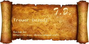 Treuer Dezső névjegykártya