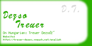 dezso treuer business card